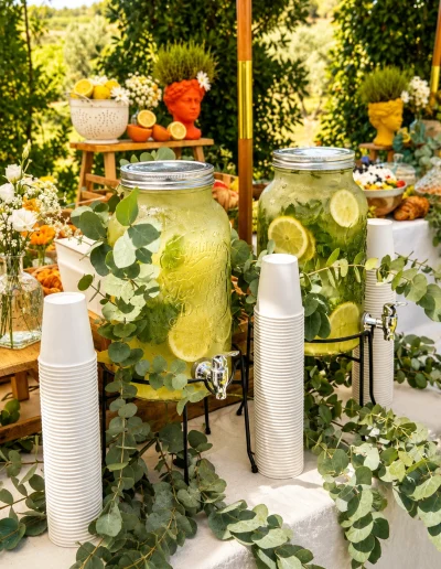 Buffet Grazing table particulier boisson